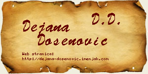 Dejana Došenović vizit kartica